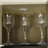 G02. Gilt edge stemware. 